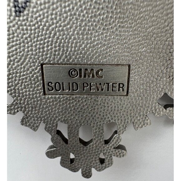 French Lick Resort Pluto Spring Snowflake Ornament Pewter IMC Indiana - Picture 5 of 5